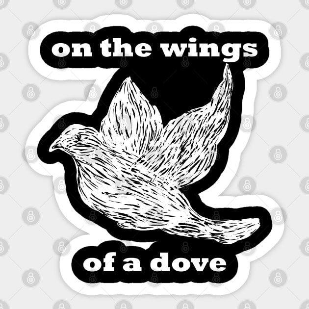 On The Wings of A Dove Sticker by Maries Papier Bleu